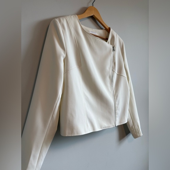 Jules & Leopold Ivory Asymmetric Jacket | Size XL - Picture 3 of 10